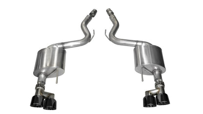 Corsa 15-17 Ford Mustang GT 5.0 3in Axle Back Exhaust Black Quad Tips (Sport)