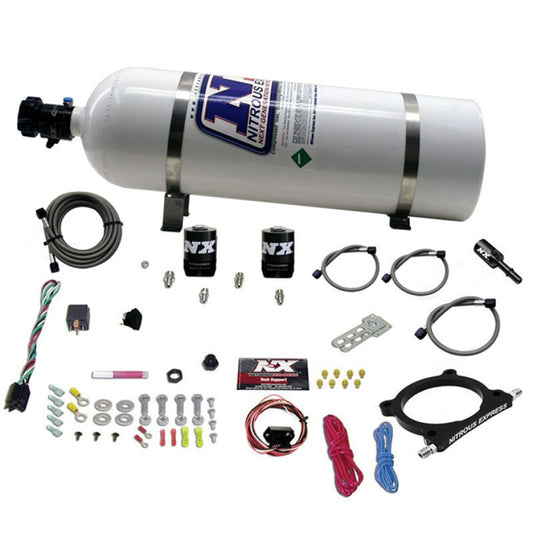 Nitrous Express 11-15 Ford Mustang GT 5.0L Kit de placa nitrosa de alto rendimiento (50-250HP) con botella de 15 lb