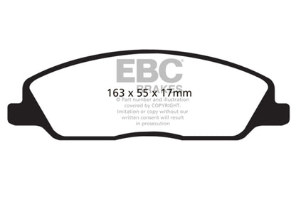 EBC 10-14 Ford Mustang 3.7 Greenstuff Front Brake Pads