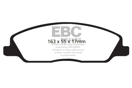 Pastillas de freno delanteras EBC 10-14 Ford Mustang 3.7 Ultimax2