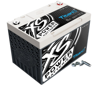 Baterías XS Power Baterías Titan 8 de litio de 12 V, 14 V y 16 V: pernos de terminal M6 incluidos con distribución 2/0 integrada, 1000 amperios máximos