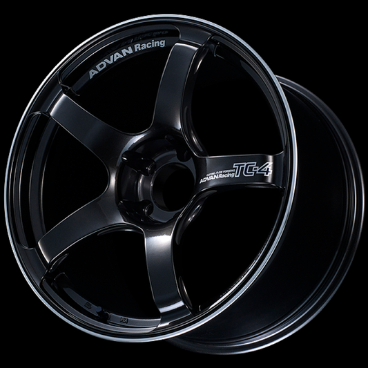 Advan TC4 18x8.5 +45 5-114.3 Racing Black Gunmetallic y rueda de anillo