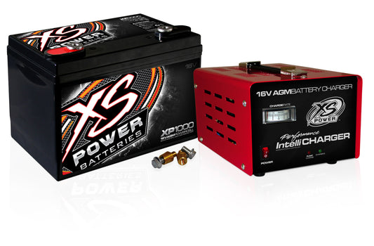 XS Power Batteries 16V AGM Batteries - 3/8" Stud Terminals Included 2400 Max Amps