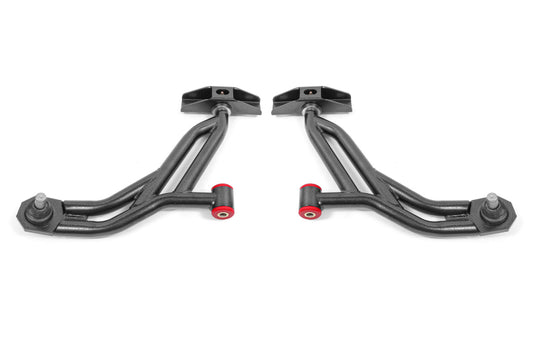 BMR 10-14 Ford Mustang / Shelby GT500 Non-Adj. Lower A-Arms (Poly/Delrin) - Black Hammertone