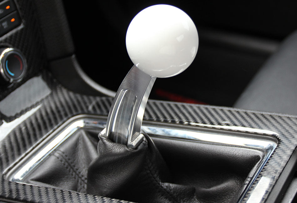 Steeda Billet Pro handle and White shift knob