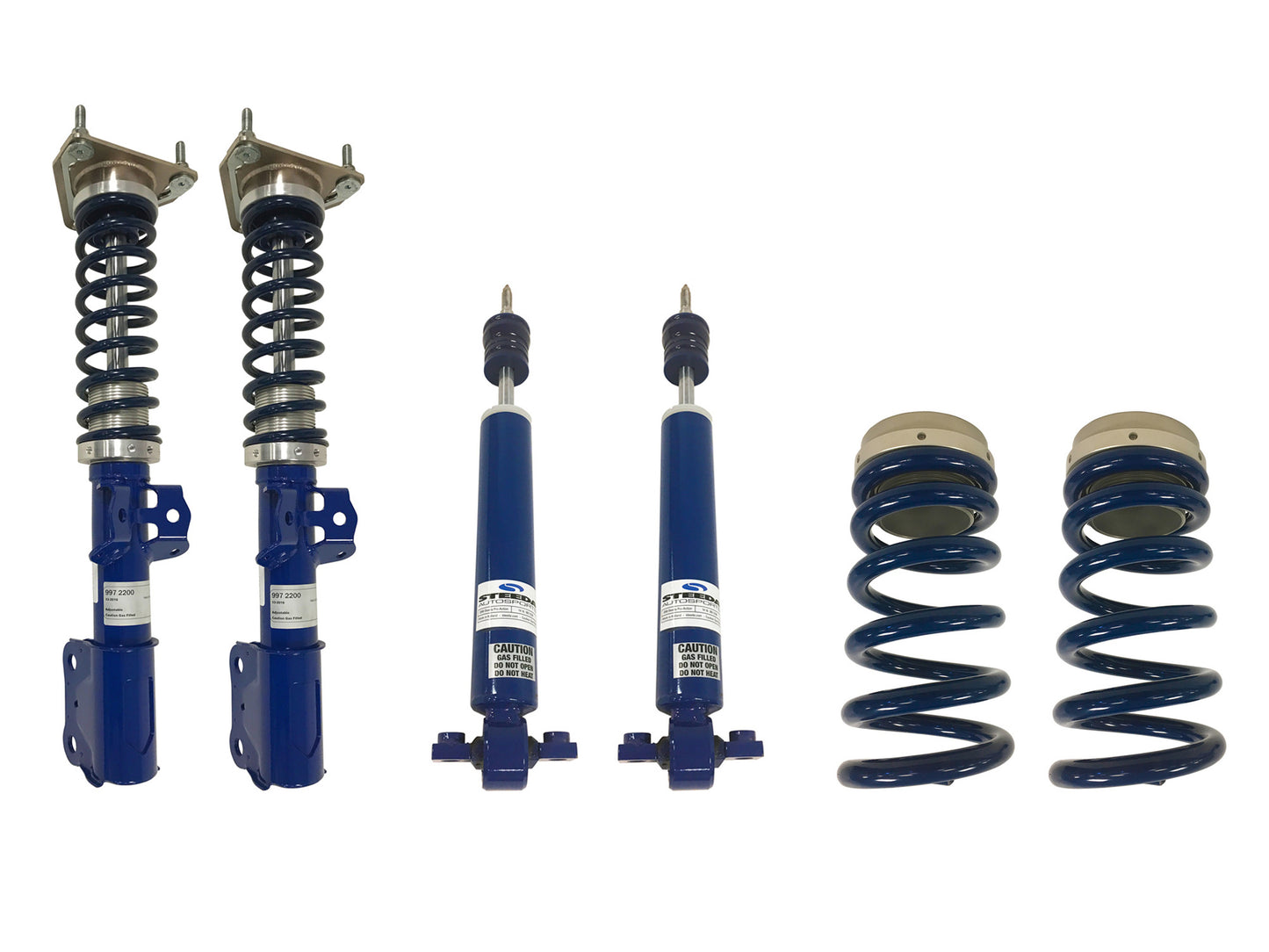 Steeda S550/S650 Pro-Action Front Coilovers With Adjustable Rear Ride Height Kit (15-24)