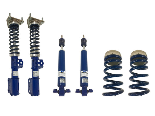 Steeda S550 Pro-Action Coilovers delanteros con kit de altura de conducción trasera ajustable (15-18)