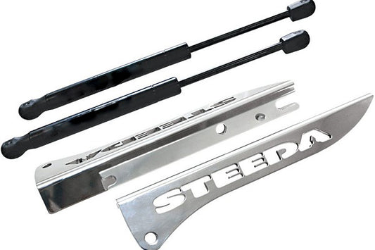 Steeda Billet Hood Strut Kit, 05-12 Mustang