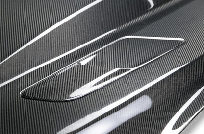 Anderson Composites 15-17 Ford Mustang (Excl. GT350/GT350R) Double Sided Carbon Fiber Cowl Hood