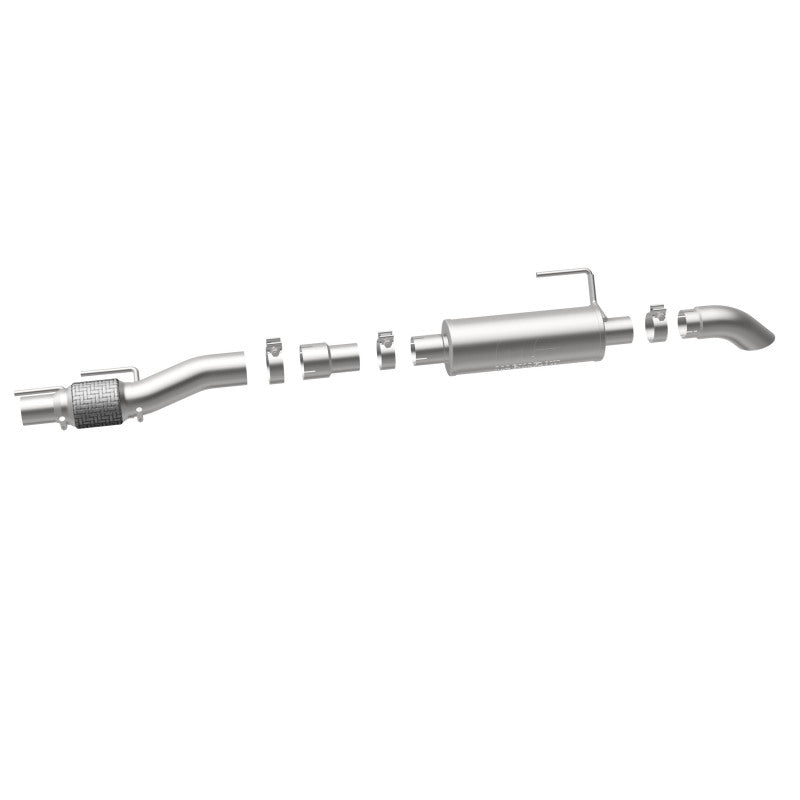 MagnaFlow Cat-Back, SS, 2.5/3in, Turn Down In Front Rear Tire 2015 Ford F150 2.7L V6T Ext Cab
