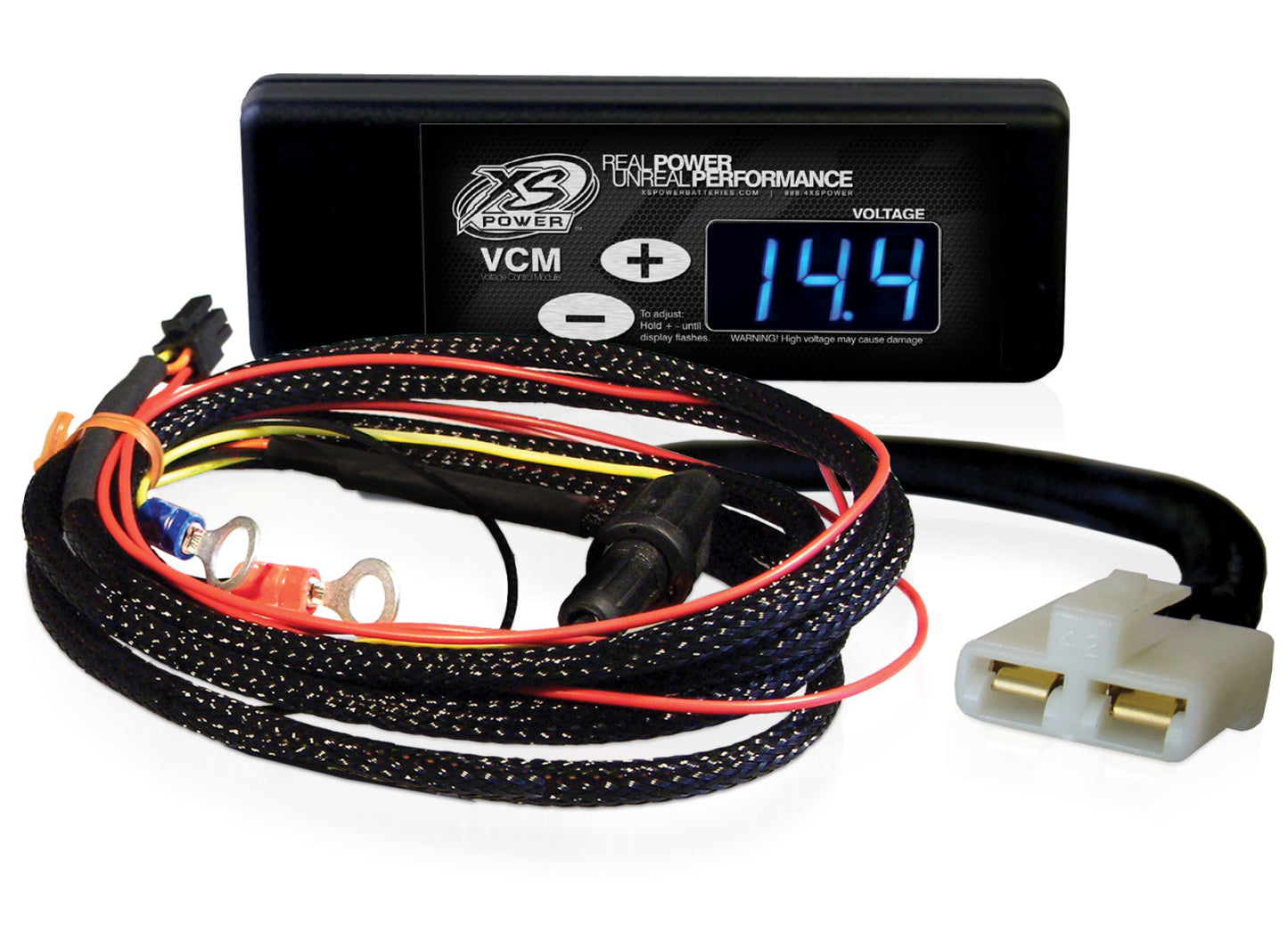 XS Power Batteries Controller and Harness for GM "SI" Series Alternators (1969 to 1988), Blue Display