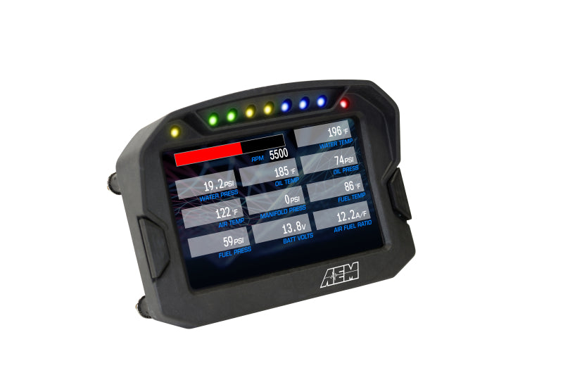 Pantalla de tablero digital de carbono AEM CD-5G con GPS interno de 10 Hz y antena