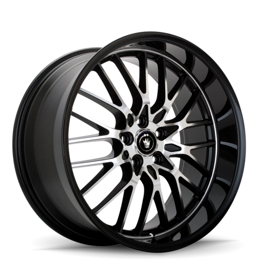 Konig Lace 20x8.5 5x114.3 ET40 Black/Machine Spoke