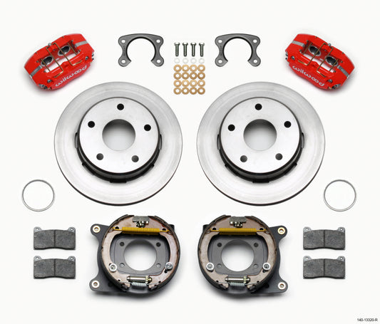 Wilwood Dynapro Lug Mount P/S Kit de freno de estacionamiento rojo pequeño Ford 2.36 pulgadas Off Bronco 5 x 5.50