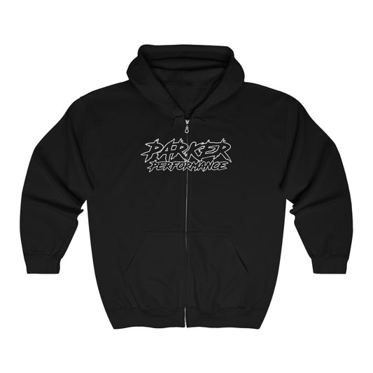 PP Ruckus Outline (WT) Full Zip Hooded Sweatshirt