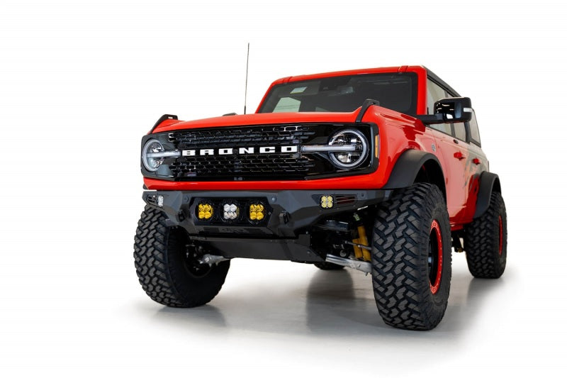 Addictive Desert Designs 21-22 Ford Bronco Bomber Front Bumper (w/ 3 Baja  Designs LP4 Mounts)