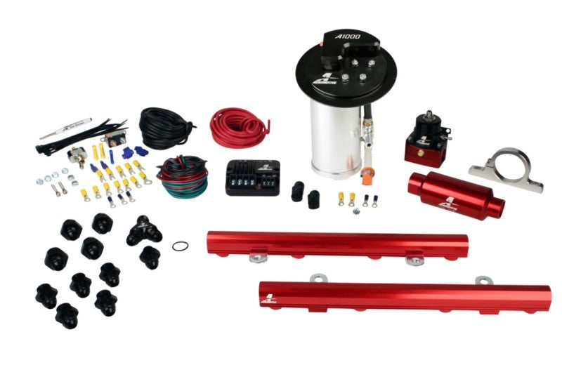 Aeromotive 10-17 Mustang GT Stealth A100 Street Sistema de bomba de combustible con rieles de combustible