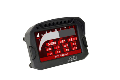 Pantalla de tablero digital con registro de carbono AEM CD-5LG con GPS interno de 10 Hz y antena