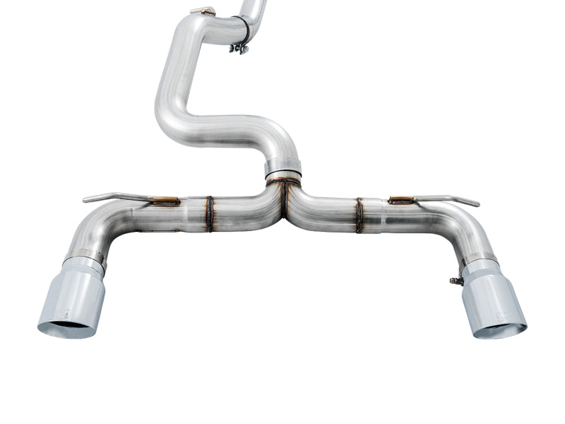 AWE Tuning Ford Focus RS Track Edition Cat-back Exhaust - Chrome Silver Tips