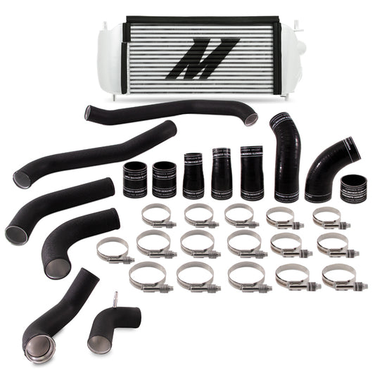 Mishimoto 2017+ Ford F150 3.5L EcoBoost Performance Intercooler Kit - Tubos negros enfriadores plateados