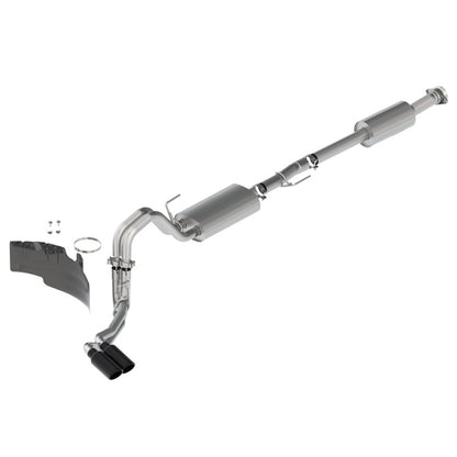 Ford Racing 21-22 F-150 2.7L/3.5L/5.0L Side Exit Touring Exhaust - Black Tips