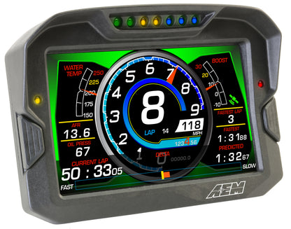 AEM CD-7 Logging GPS habilitado Race Dash Pantalla digital de fibra de carbono sin VDM (solo entrada CAN)