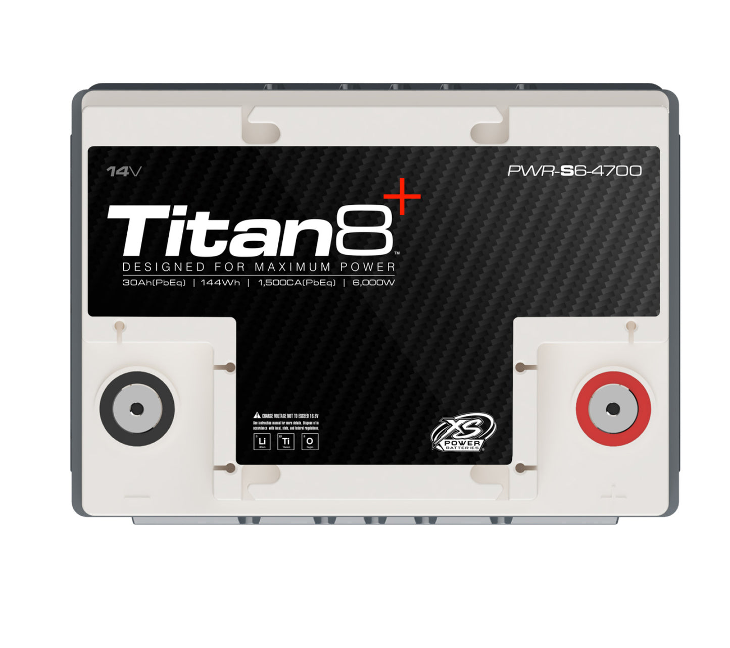 Baterías XS Power Baterías Titan de litio de 14 V 8 - Pernos de terminal M6 incluidos 2000 amperios máximos