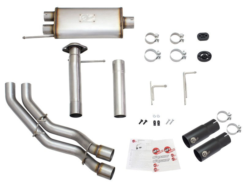 aFe Rebel Exhausts 3in SS Cat-Back 09-14 Ford F-150 4.6/5.0/5.4L con puntas negras