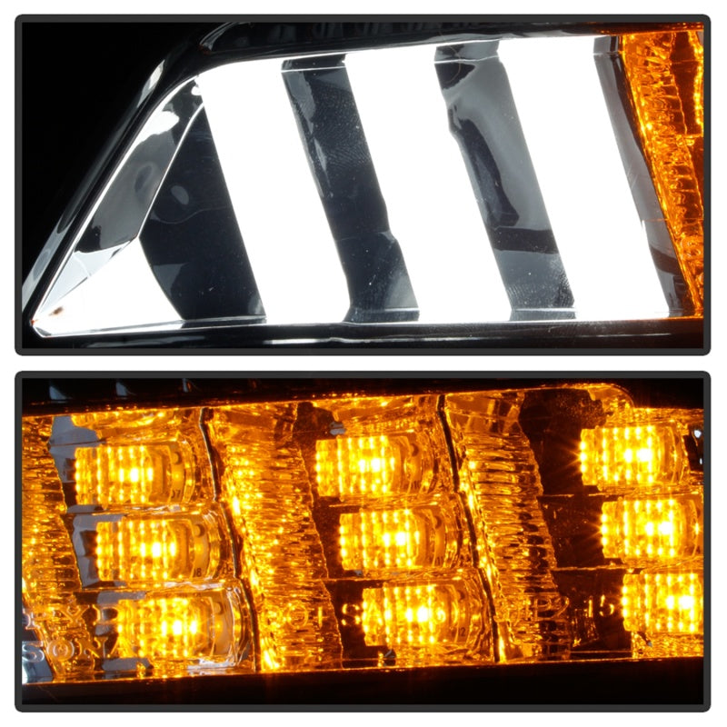 Spyder 15-16 Ford Mustang LED DRL - Humo (CBL-YD-FM15-LED-SM)