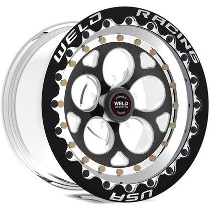 Soldadura Magnum III 15x8 / 5x4.75 BP / 3.5in. Rueda BS negra - Black Single Beadlock MT