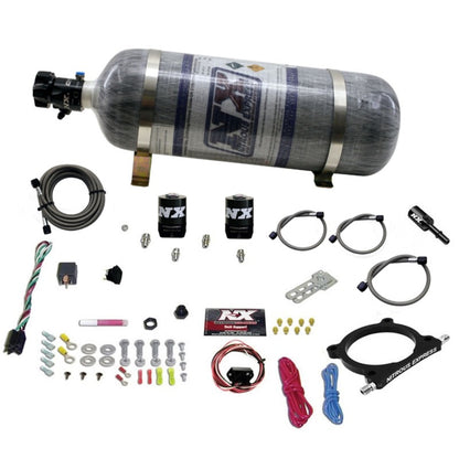 Nitrous Express 11-15 Ford Mustang GT 5.0L Kit de placa nitrosa de alto rendimiento (50-250HP) con botella de 12 lb