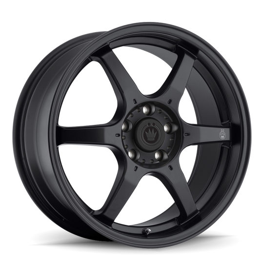 Konig Backbone 16x7 5x114.3 ET40 Matte Black Milling Logo on Spoke