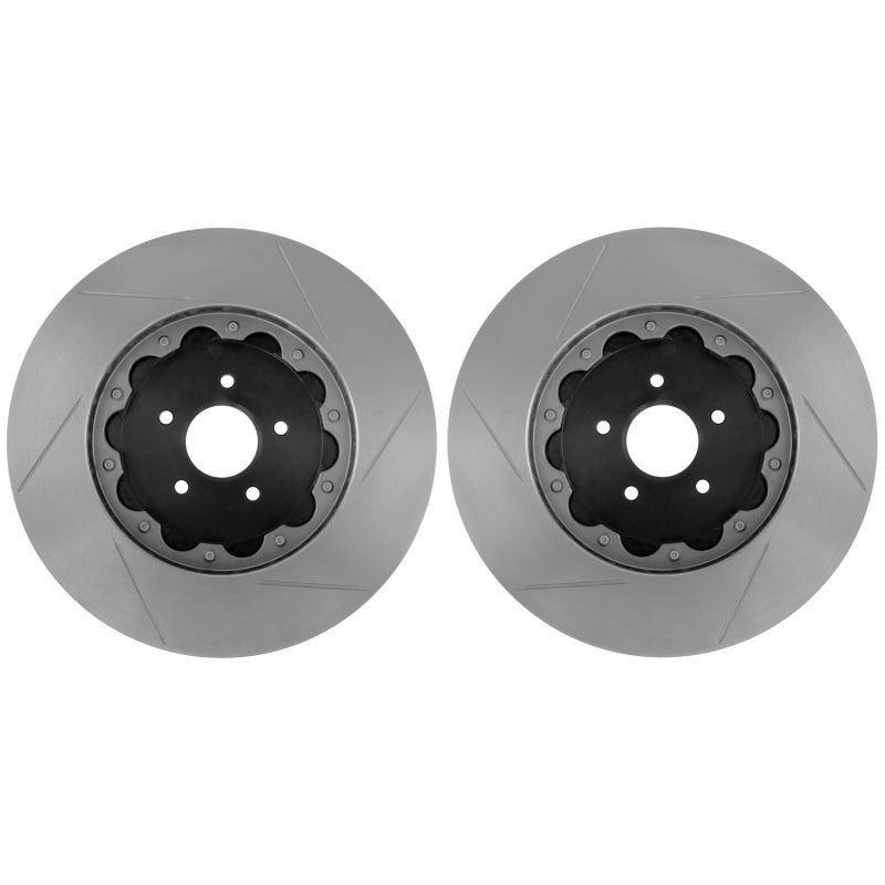 StopTech 2015 Ford Mustang GT w/ Brembo AeroRotor Direct Replacement 2pcs Slotted Front Rotor Pair