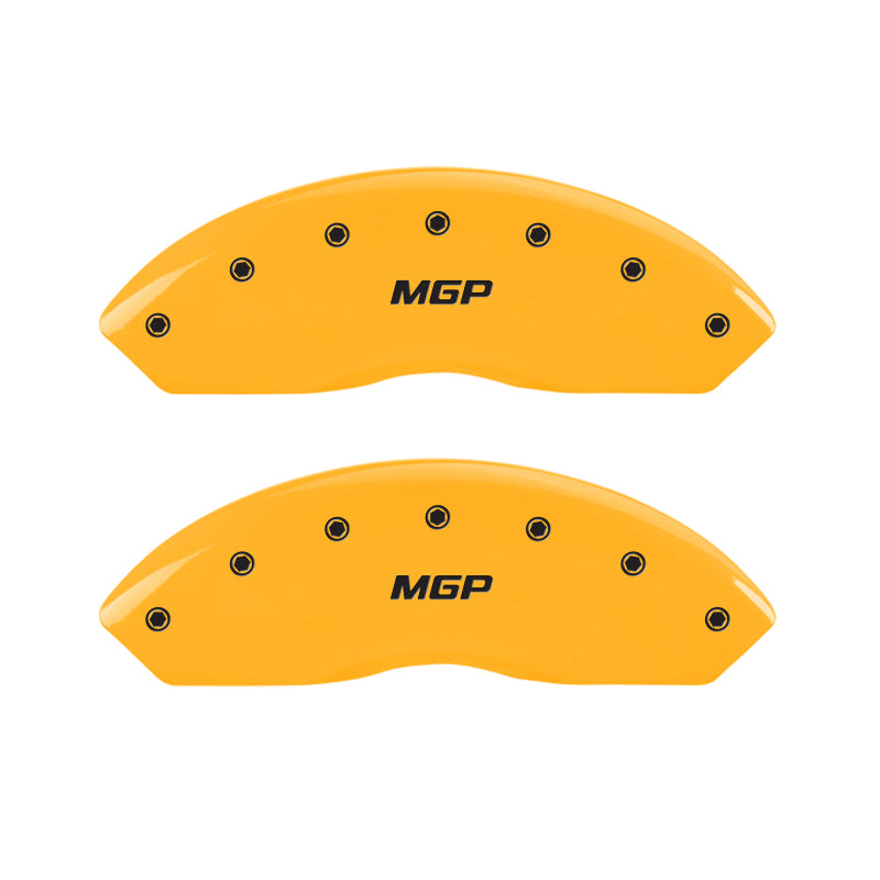 Cubiertas de pinza MGP 4 grabadas delanteras y traseras MGP Acabado amarillo negro ch