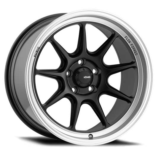 Konig Countergram 17x9 5x114.3 ET25 Matte Black / Matte Machined Lip