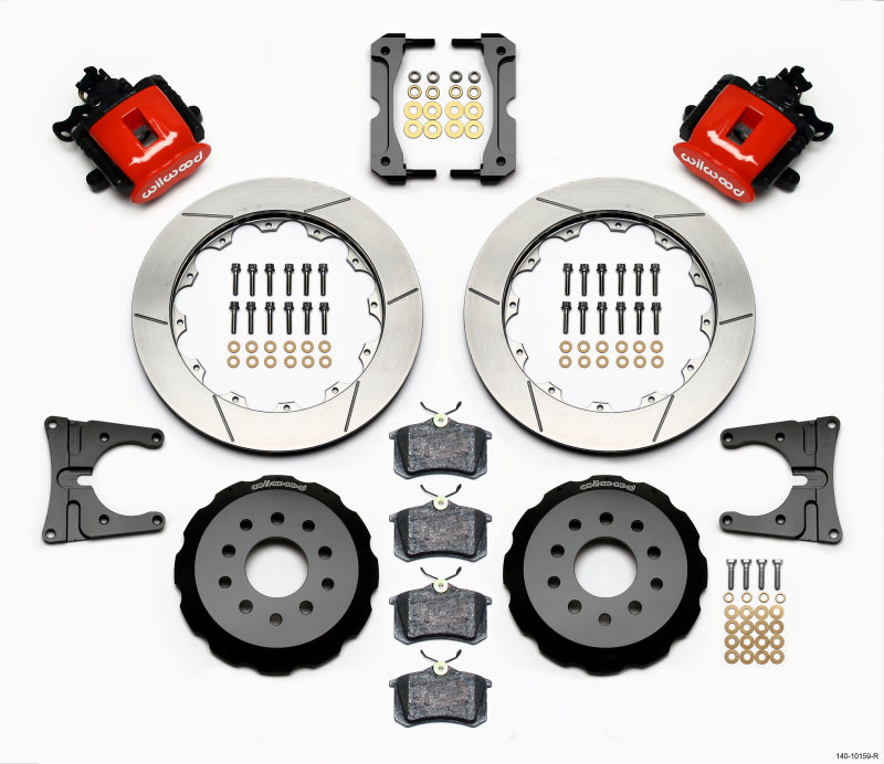 Wilwood Kit de freno de estacionamiento trasero combinado 12.88 pulgadas rojo Mustang 2005-2014