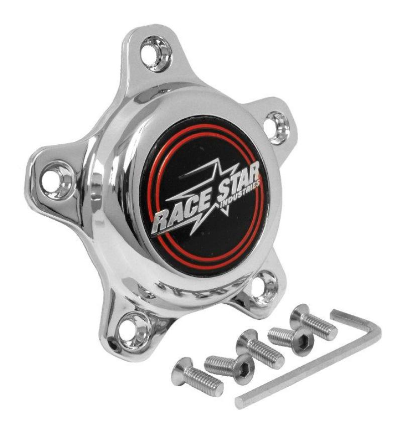 Race Star 5 Lug Cap Alto Plástico Cromado (incl. Medallón y tornillos)