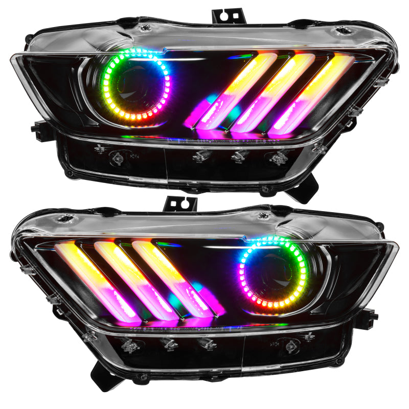 Oracle 15-17 Ford Mustang Dynamic RGB+A Pre-Assembled Headlights - Bla –  Parker Performance