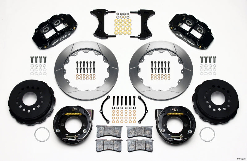 Wilwood Narrow Superlite 4R Kit de freno trasero P 12.88 pulgadas 2005-2014 Mustang