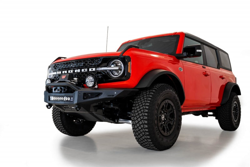 Addictive Desert Designs 2021+ Ford Bronco Rock Fighter Parachoques delantero - Negro martillo