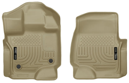 Husky Liners 15 Ford F-150 Super/Super Crew Cab WeatherBeater Revestimientos para el piso delantero color canela