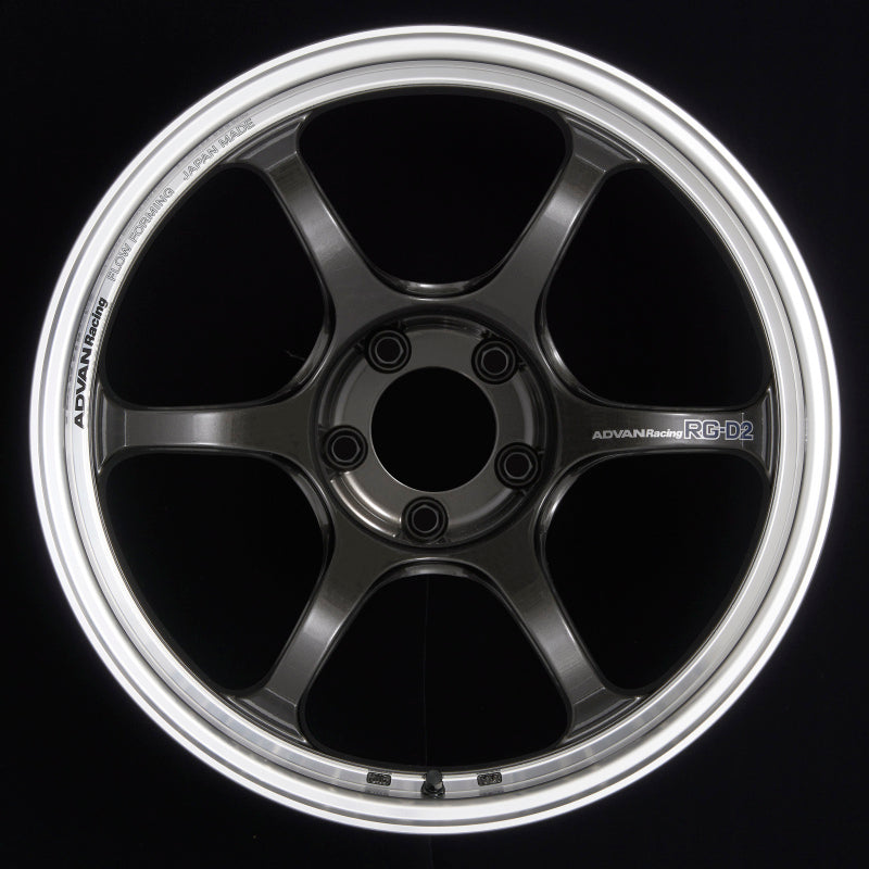 Advan RG-D2 18x8.5 +37 5-114.3 Mecanizado y rueda negra plomizo