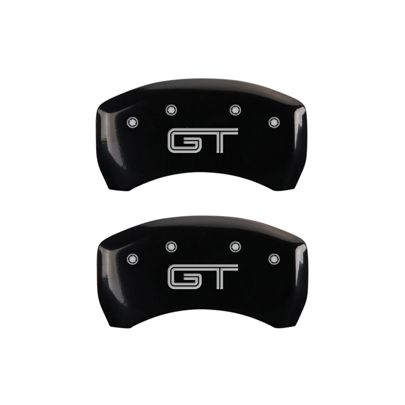 Cubiertas de pinza MGP 4 Grabado Delantero Mustang Grabado Trasero GT Acabado en negro plata ch