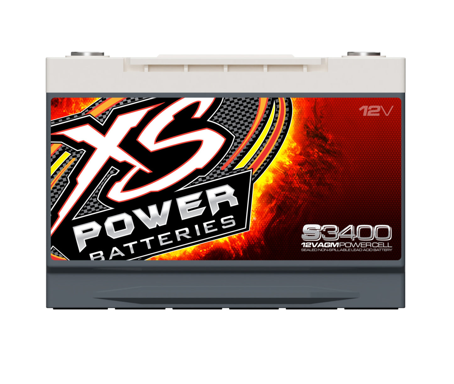 XS Power Batteries 12V AGM S Series Batteries - Automotive Terminals Included 3300 Max Amps