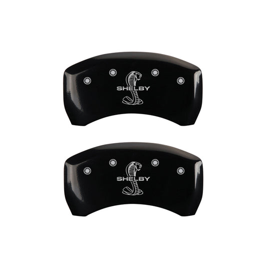 MGP Rear set 2 Caliper Covers Engraved Rear Tiffany Snake Black finish silver ch