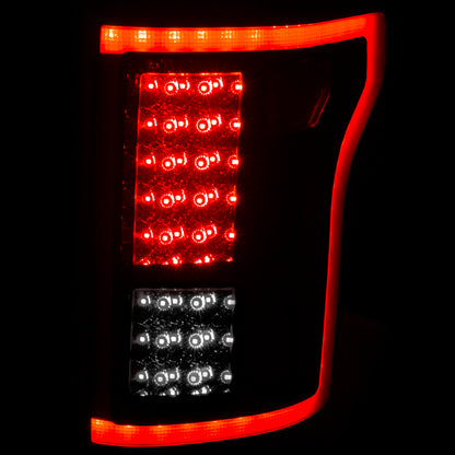 ANZO 2015-2016 Ford F-150 LED Taillights Red/Clear