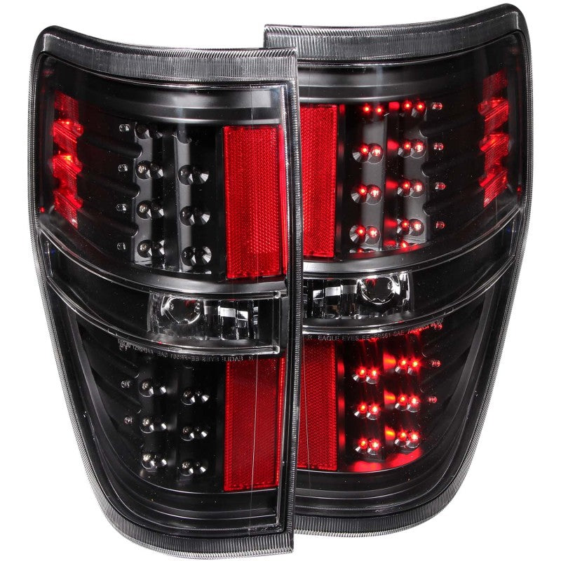 ANZO 2009-2014 Ford F-150 LED Taillights Black
