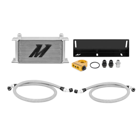 Mishimoto 79-93 Ford Mustang 5.0L Kit de enfriador de aceite termostático - Plata