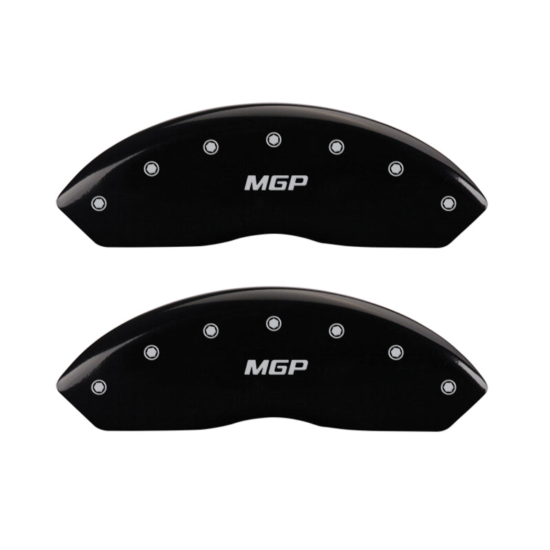 Cubiertas de pinza MGP 4 grabadas delanteras y traseras MGP Acabado en negro plateado ch