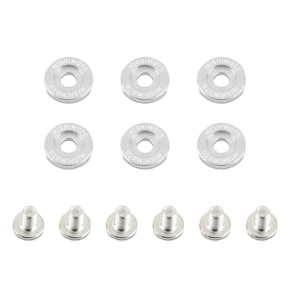 Kit De Arandelas De Guardabarros Pequeño Mishimoto (6 Piezas) - Plata